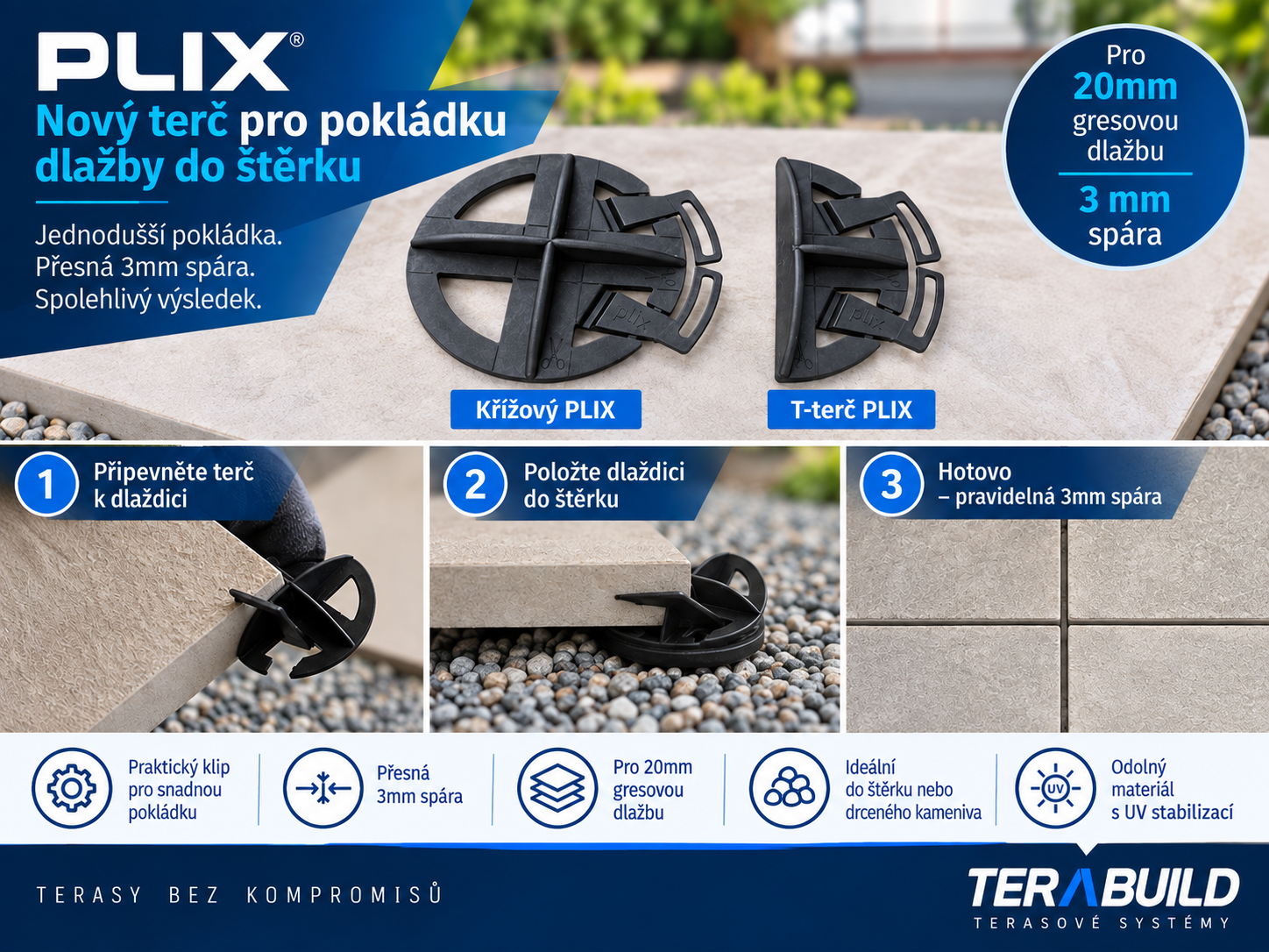 PLIX nový terč pro snadnější pokládku dlažby do štěrku