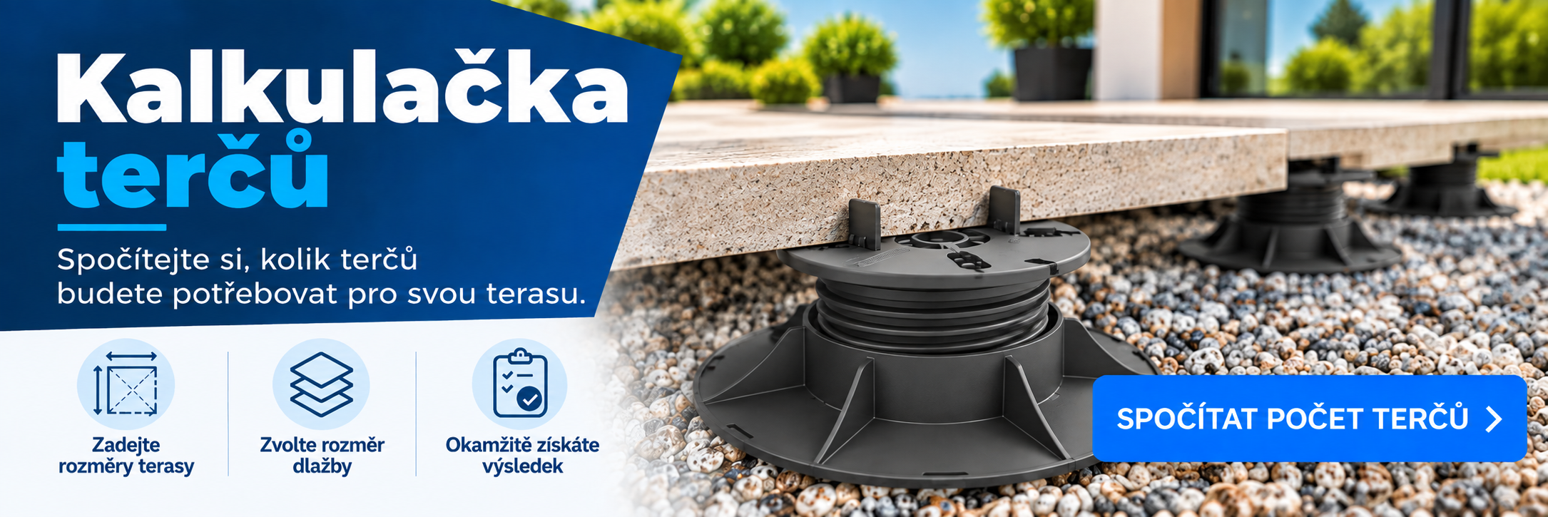 Kalkulačka terčů pod dlažbu