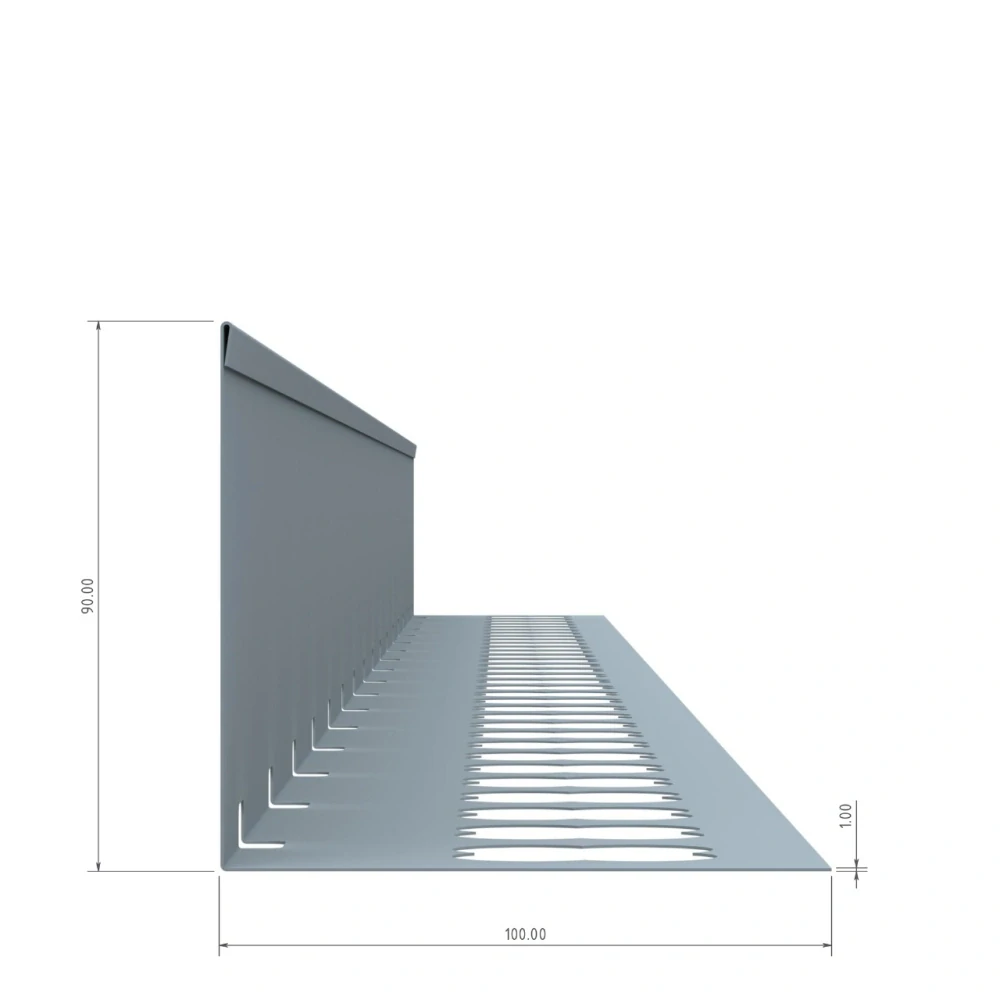 Balkónový ukončovací profil L (2000x90) (antracit RAL 7016)
