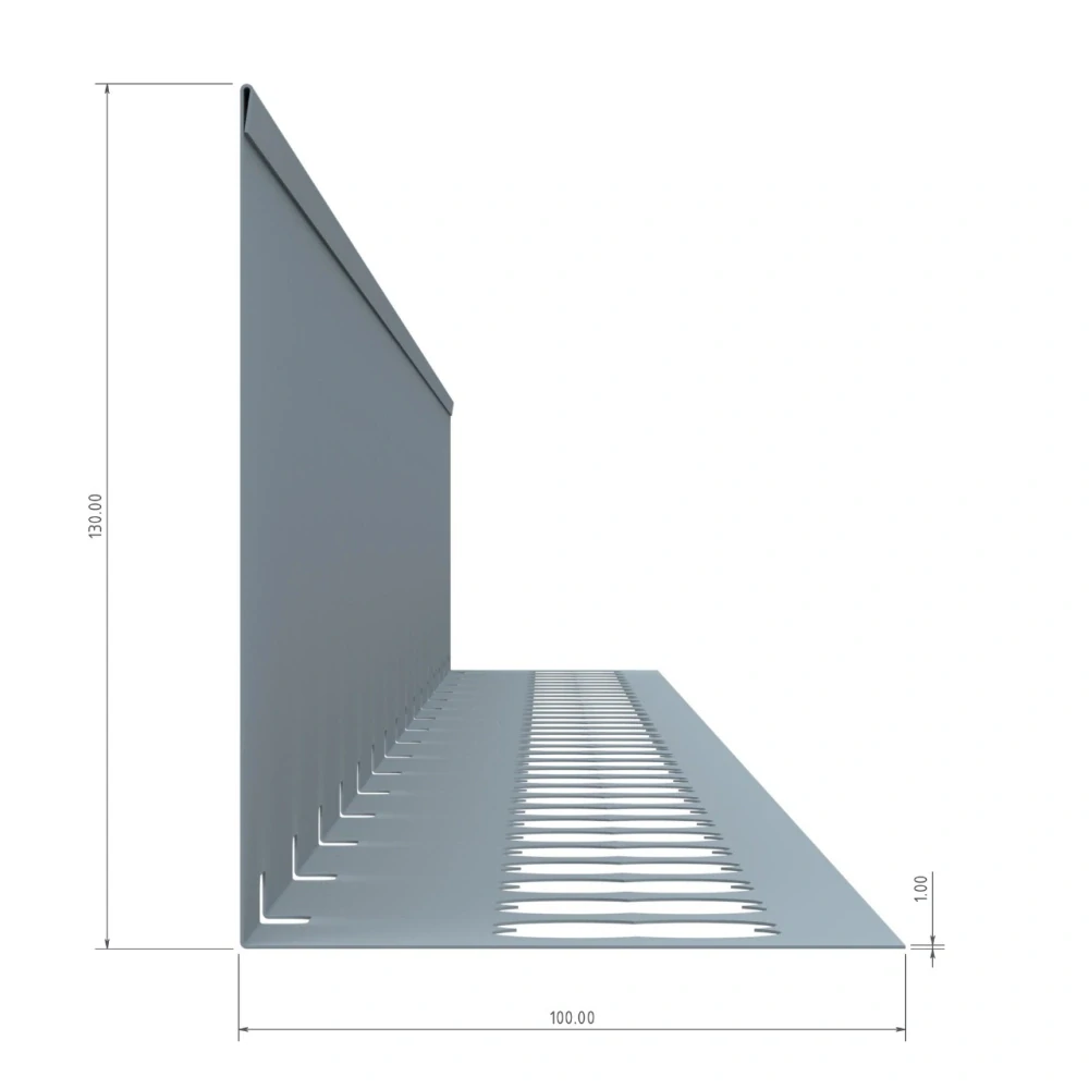 Terasový ukončovací profil L (2000×130) (antracit RAL 7016)
