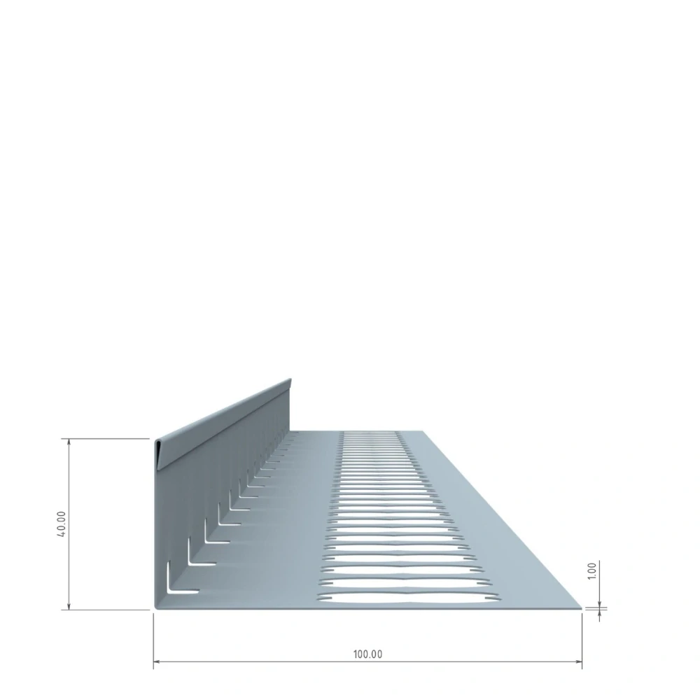 Terasový ukončovací profil L (2000×40) (hnědá RAL 8017)