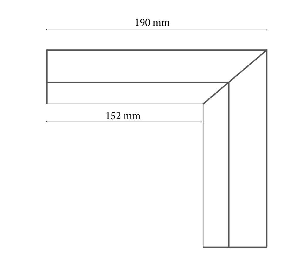 Soklový profil - zamykací - vnější roh
