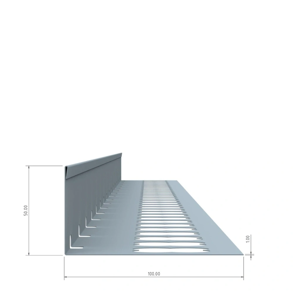 Terasový ukončovací profil "L" (2000x60) - šedá RAL 7001