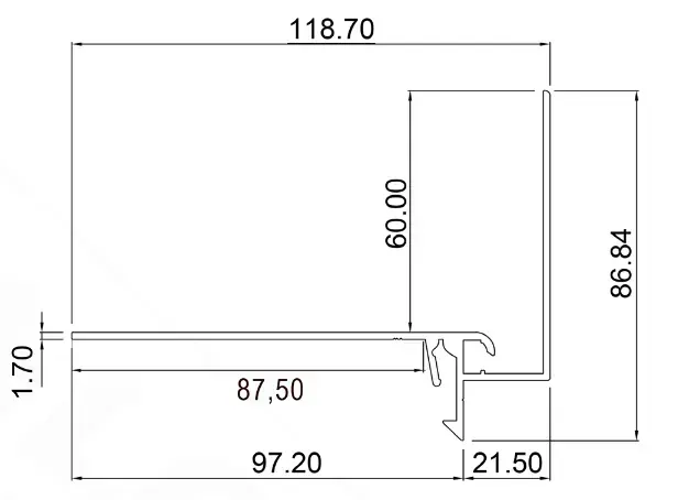 Terasová lištal "NT60"