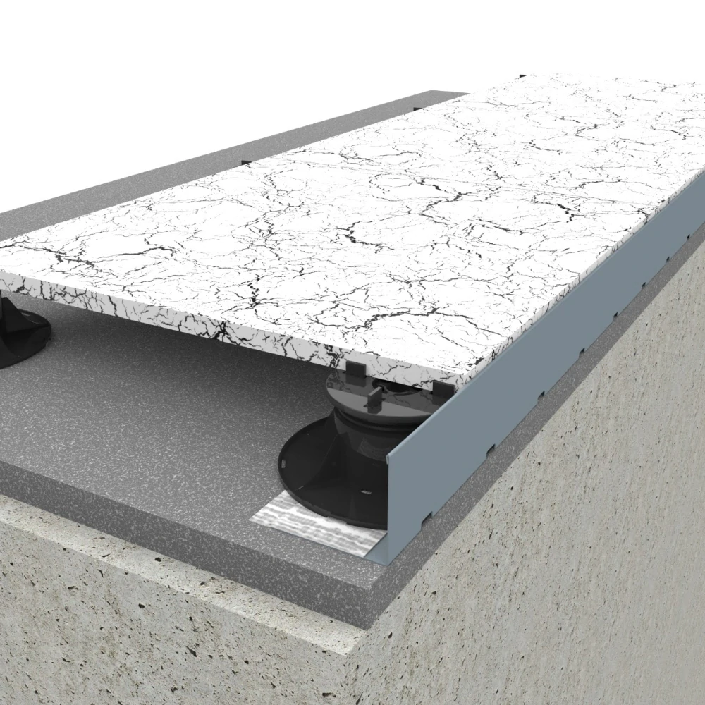 Terasový ukončovací profil L (2000×110) (hnědá RAL 8017)