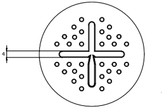 Terč pod dlažbu pevný H 2,0 mm - kus